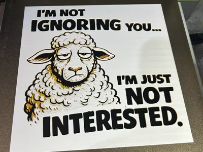 Funny Hueforge, rude sheep