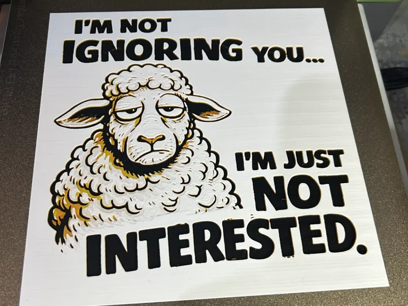 Funny Hueforge, rude sheep