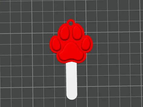 Pawpsicle Keychain