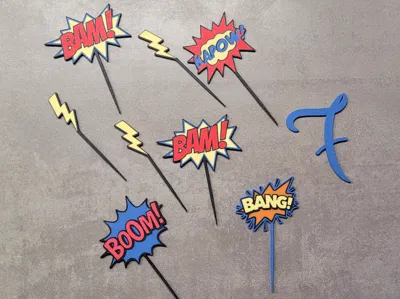 Superhero cake topper