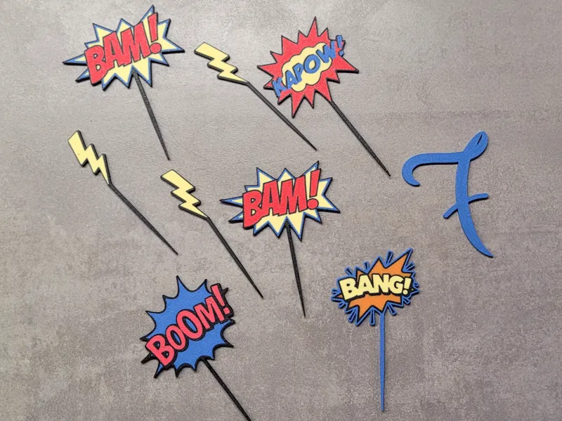 Superhero cake topper