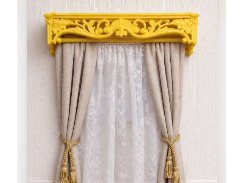 Victorian Curtain Rod Set –Window Cornice & Rods