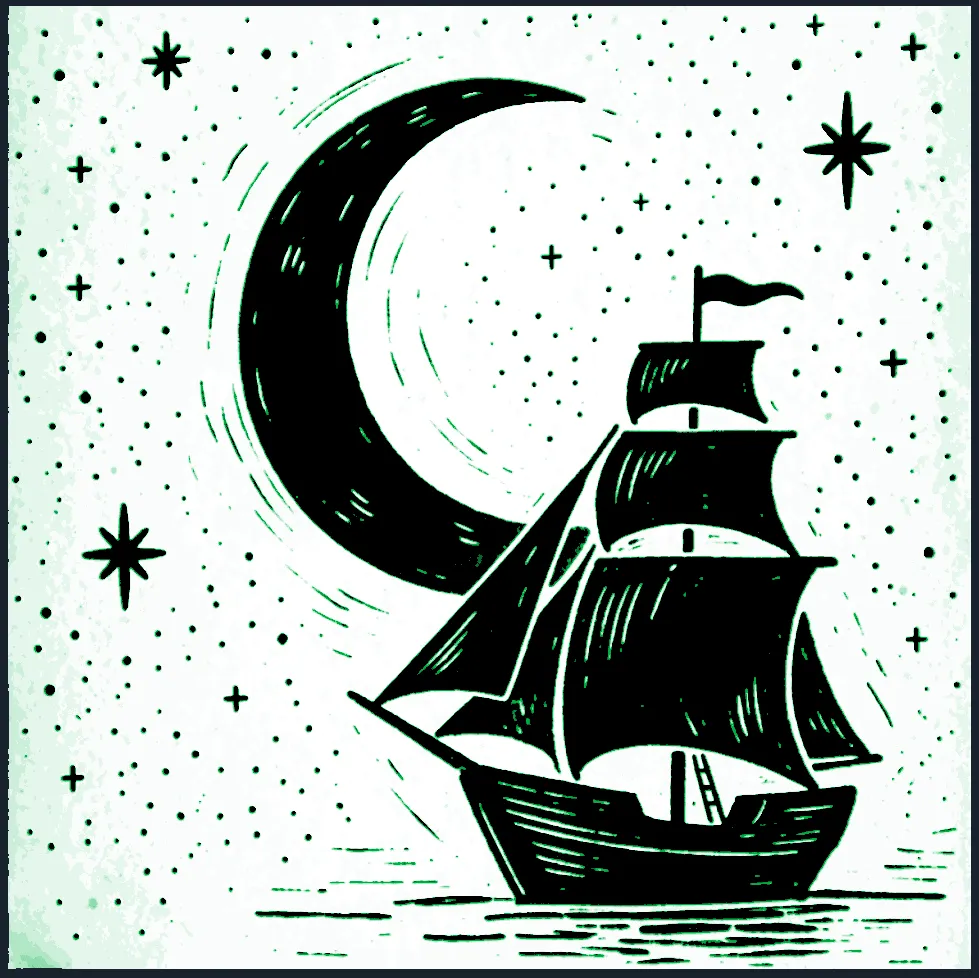 Moon and Ship view 3
