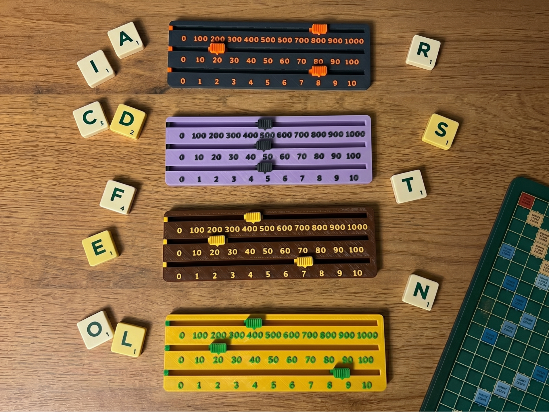 Slider Scoreboard for Board Games Scrabble Tracker