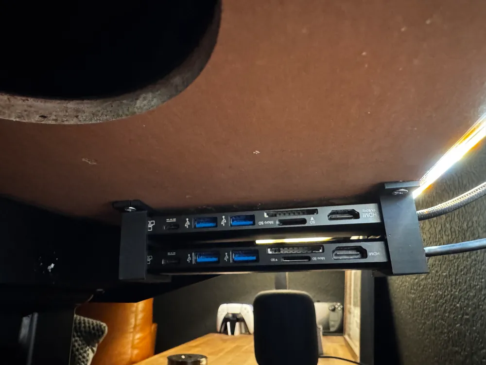USB Hub Mount Under Desk by Automaatio - MakerWorld