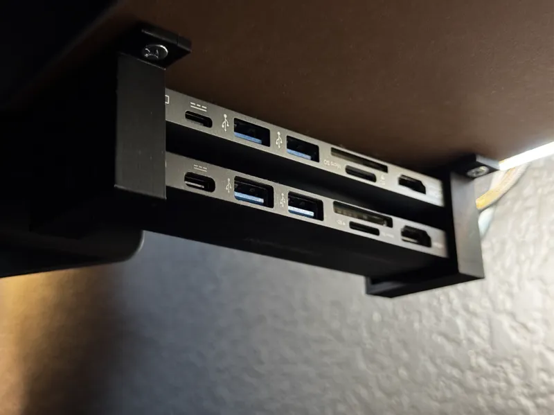 USB Hub Mount Under Desk