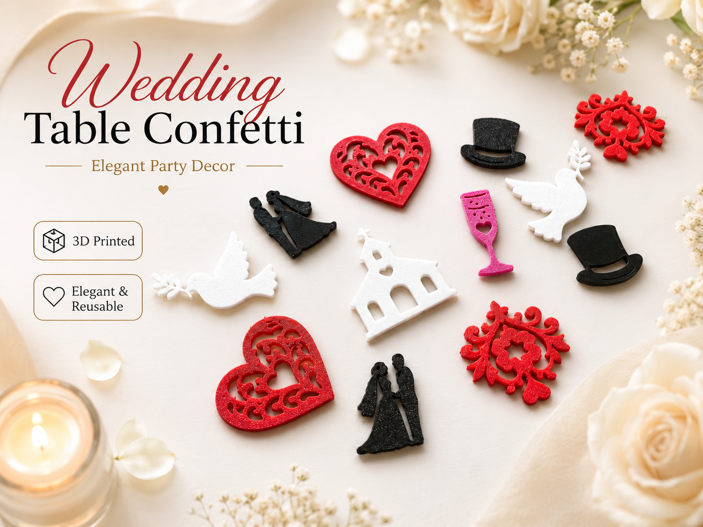 LoveScatter – Hochzeit Tischkonfetti