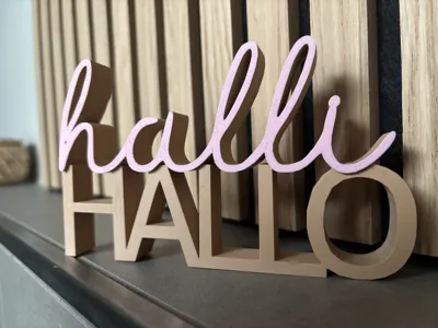 Halli Hallo Modern Lettering Decor