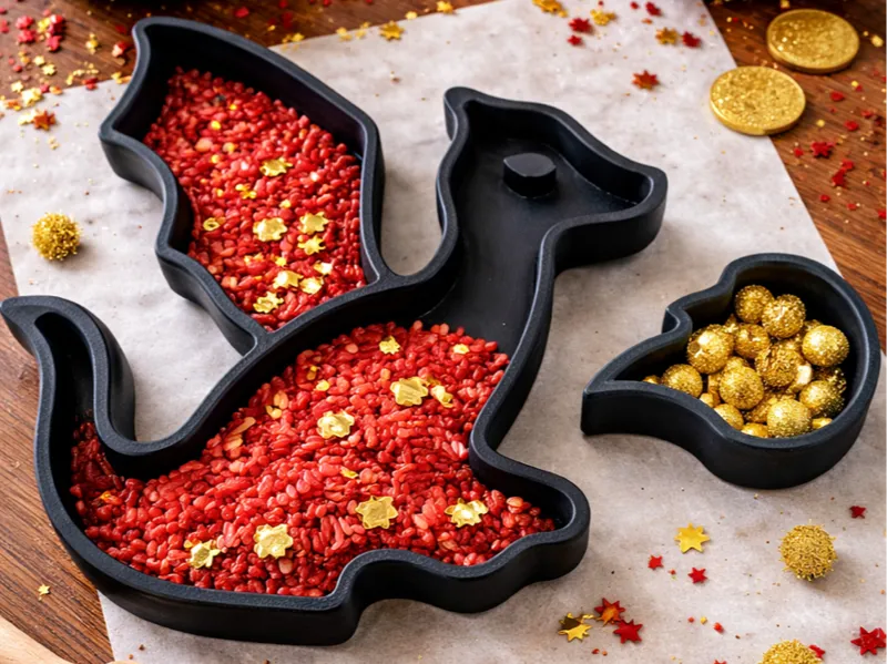 Dragon and Flame Sensory Play Tray