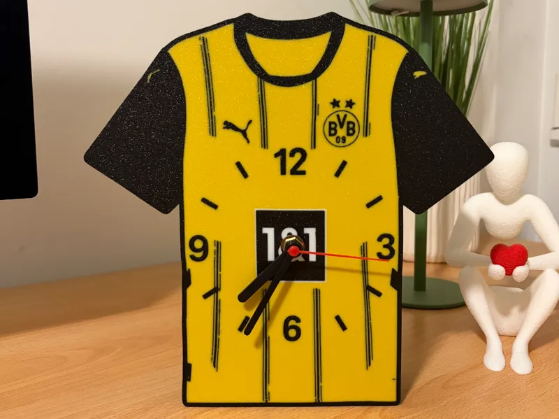 Dortmund 3D Trikot-Uhr (Fan Edition)