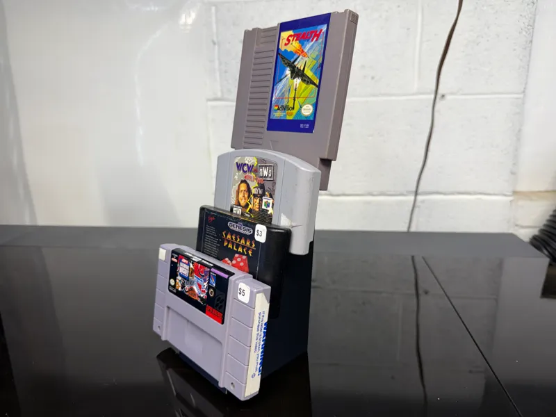 Vintage Video Game Cart Display - Nintendo - Sega