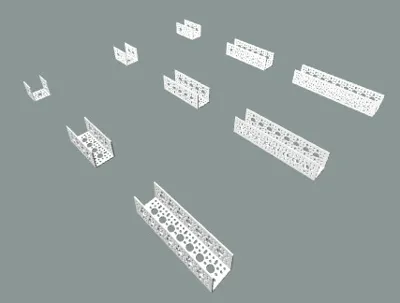 1-9 Hole FTC Robotics U-Channels