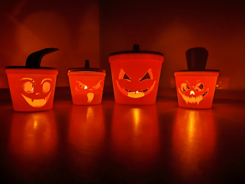 Halloween flower pots set of 3 pieces