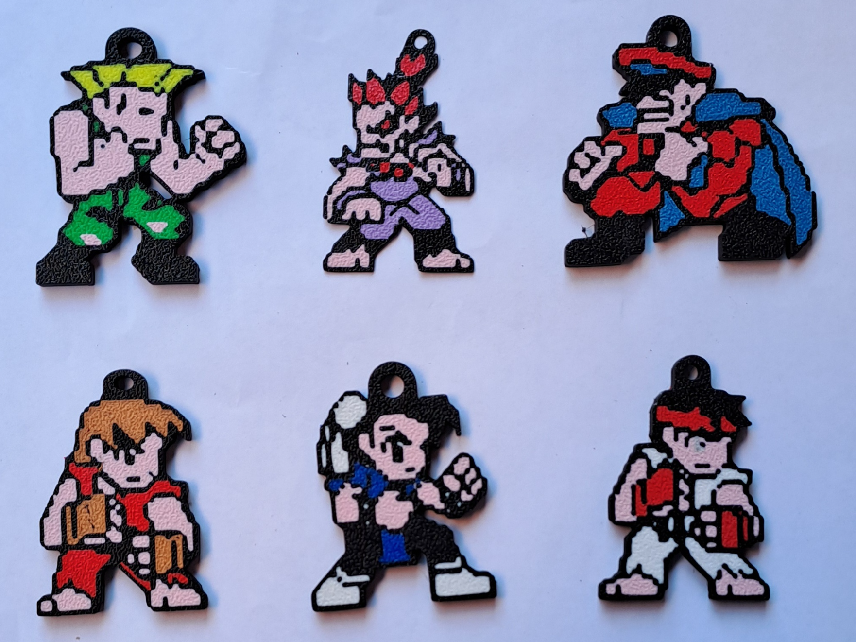 Street Fighter II Roster Keychain