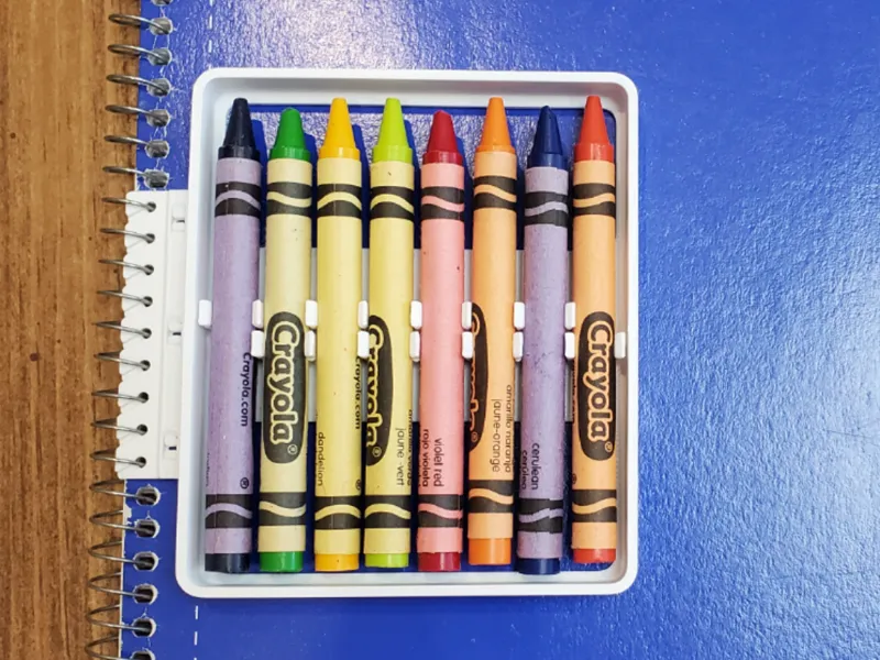 Crayon Holder For Spiral Notebooks