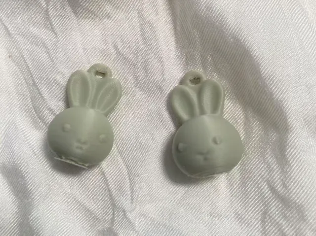 立体小兔脸耳环