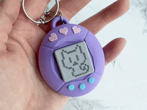 Virtual / Digital Pet Fidget Clicker Keychain view 3