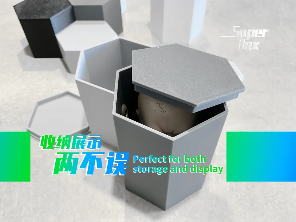 Super Box - Parametric Stackable Figure Display Stand and Storage Box ...