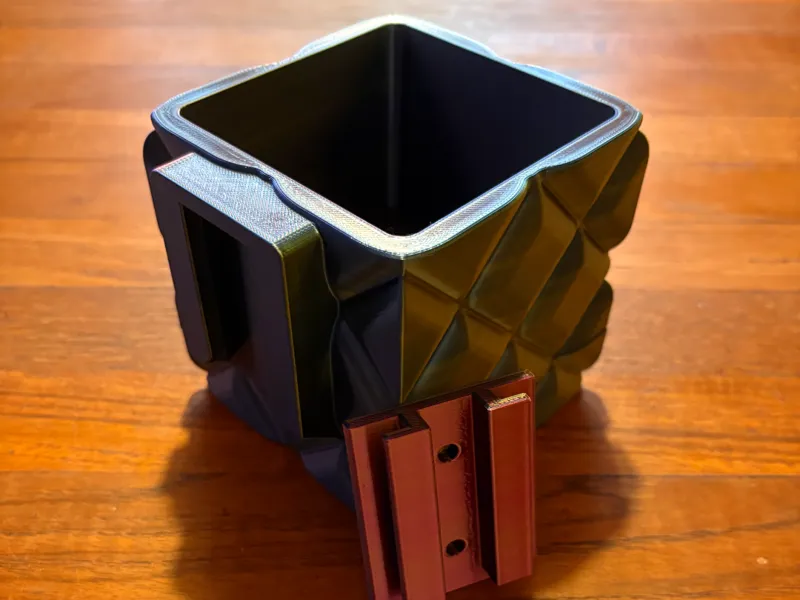 Modern Square Wall Hanging planter with driptray