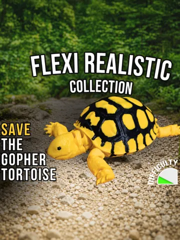Modelo para impresión 3D: Realistic Flexi Gopher Tortoise — vista de referencia 2