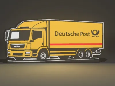 Deutsche Post MAN Truck Lamp Lightbox DHL