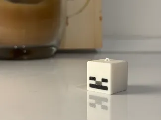 Minecraft Skeleton Keychain, No Glue or AMS Needed