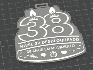 Medalha Corrida Aniversário 38 anos