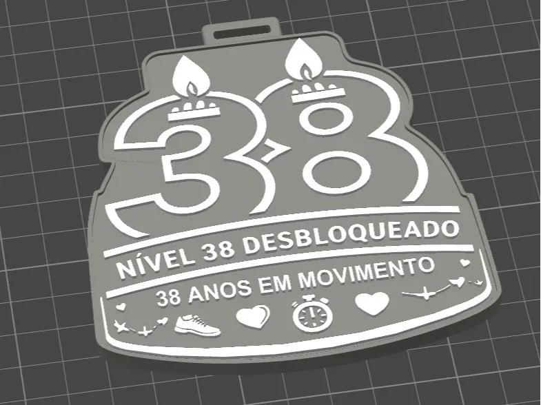 Medalha Corrida Aniversário 38 anos
