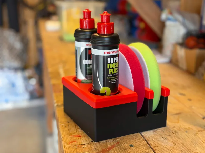 BuffBase - Pro Detailing Bottle & Pad Caddy
