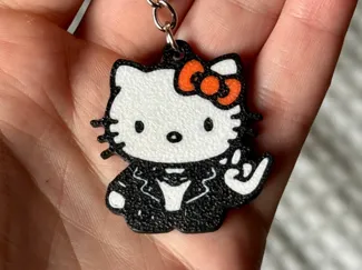 Punk Kitty Keychain