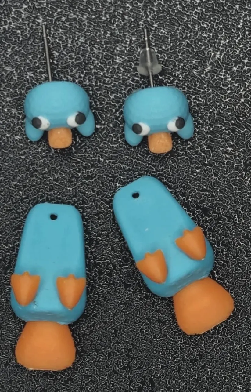 Perry the Platypus Earrings view 4