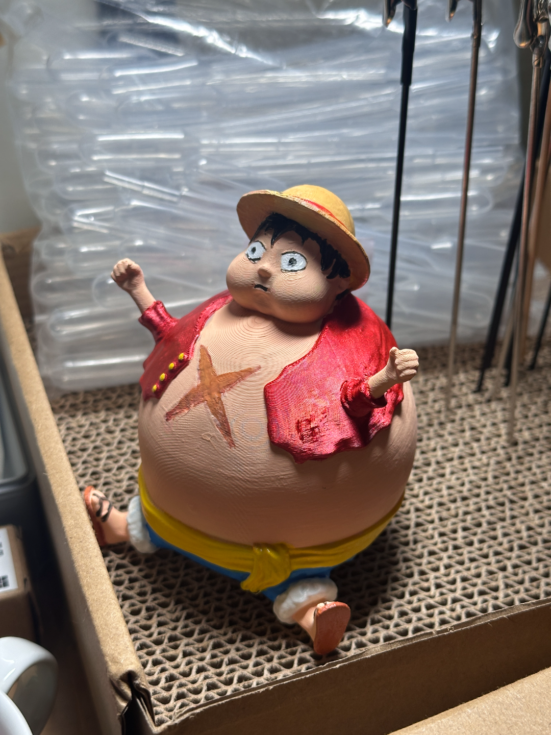 One Piece fans must print! Luffy on a balloon—super cute! - Free