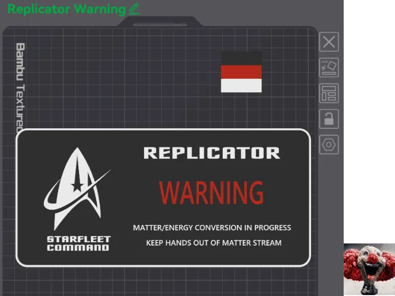 Replicator Warning Sign