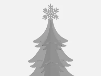 Christmas Tree with Snowflake Topper