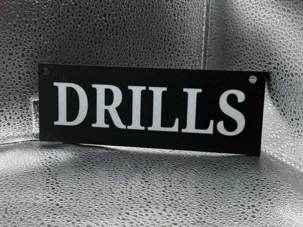 Drilly Sign Drill Sign - Free 3D Print Model - MakerWorld