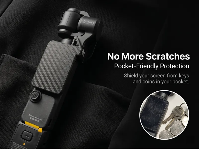 [首发适配] DJI Pocket 4 屏幕保护壳：超轻量设计 / 挂绳兼容 