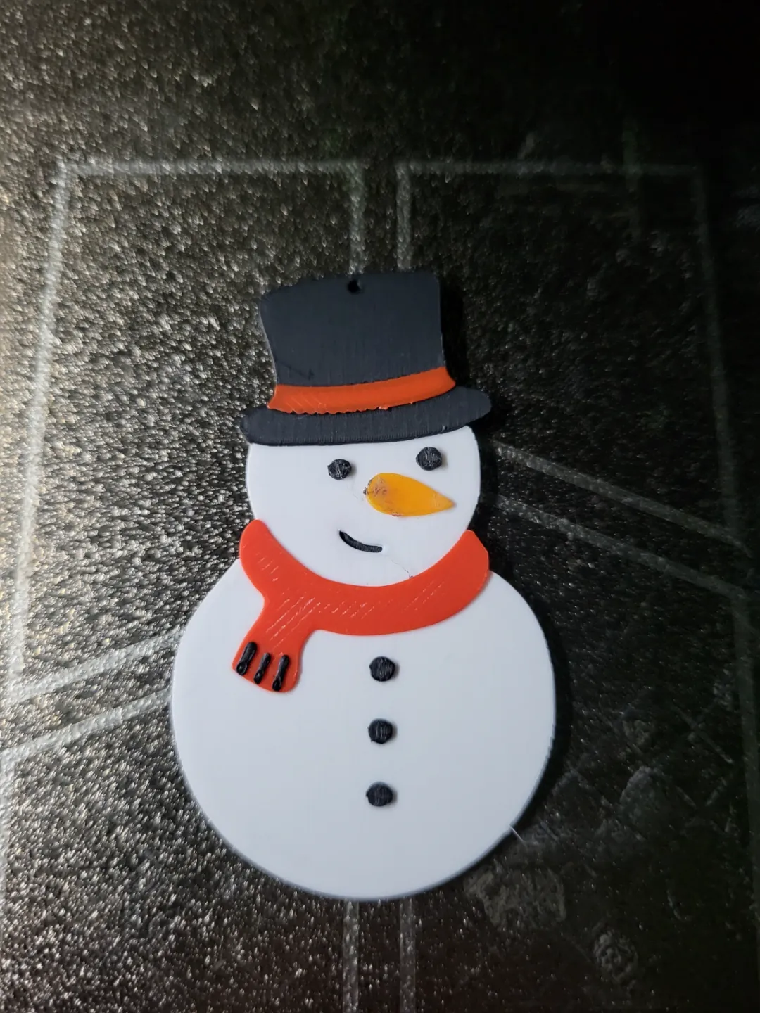 snowman earring christmas view 2