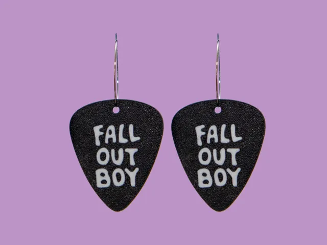 Fall Out Boy guitarpick earrings