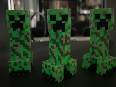 Minecraft Creeper Multicolor Figure By Jaebii