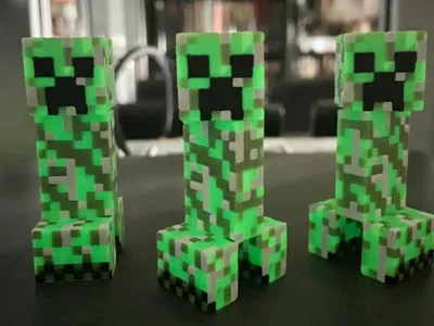 Minecraft Creeper Multicolor Figure By Jaebii