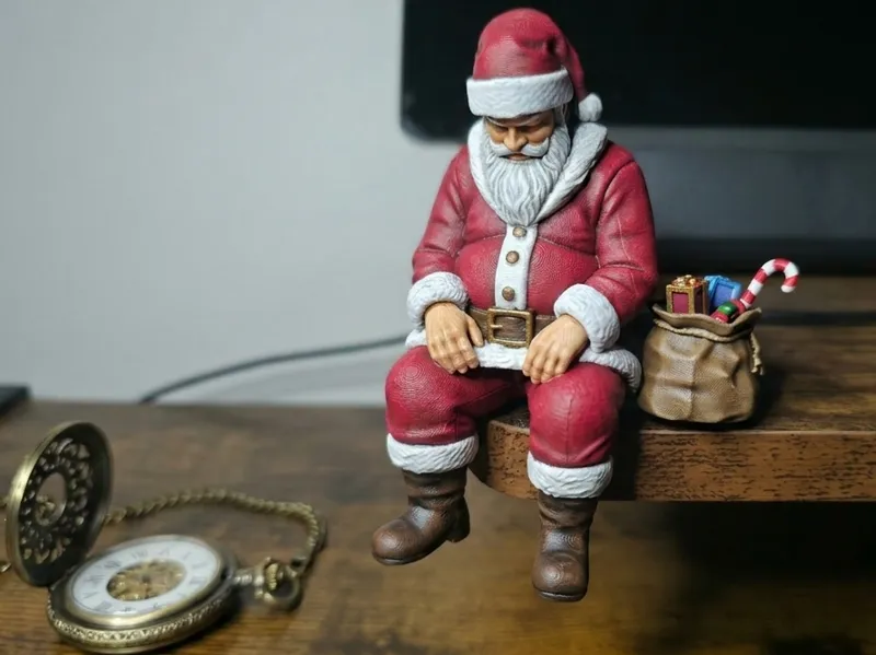Babbo Natale stanco  colorabile 