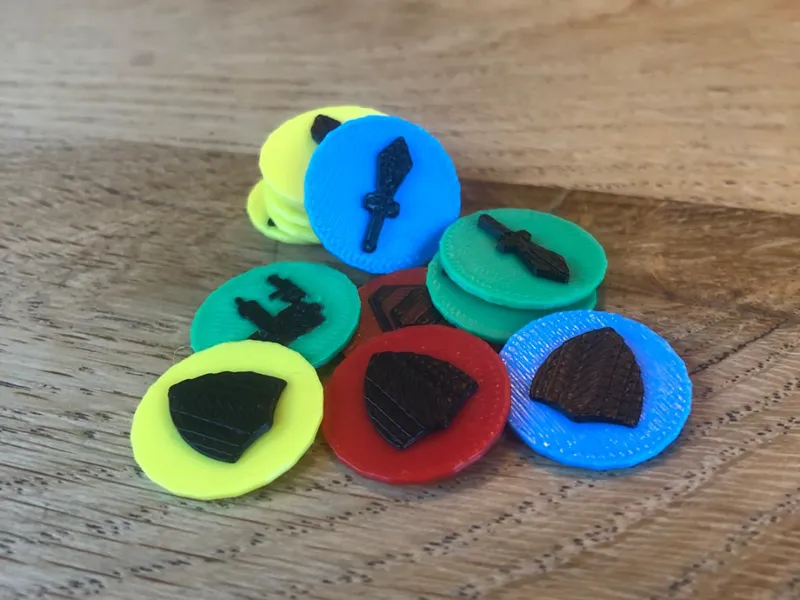 Board game (prototype) tokens