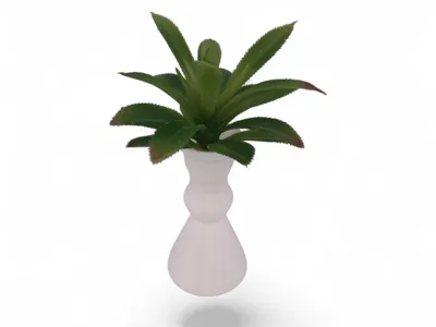 Modern White Vase with Soft Shapes