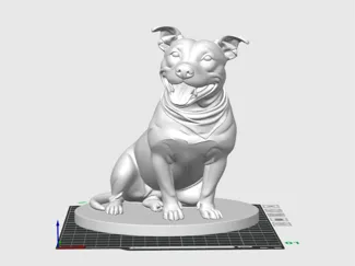 Perrito en base circular
