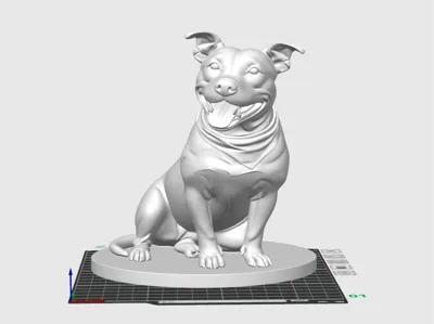 Puppy on a circular base