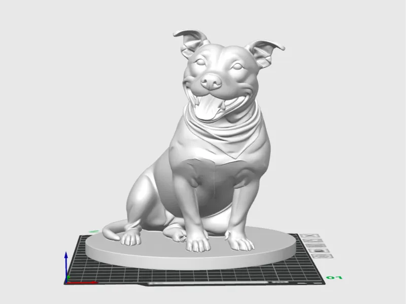 Perrito en base circular