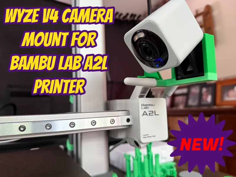 Wyze V4 Camera Mount for Bambu Lab A2L