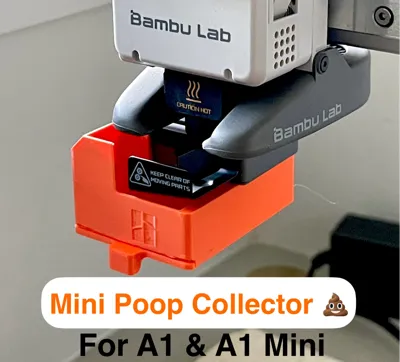 Snap On Poop Bin V3 for A1& A1 Mini  - 14g, 1 Hour