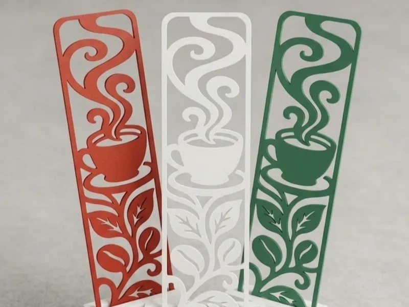 Coffee Cutout Bookmark | Fast Single-Color Print