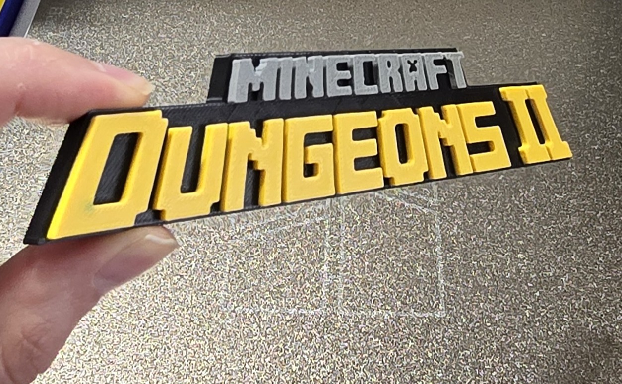 Miniatura 2 do modelo 3D Minecraft Dungeons 2 Logo